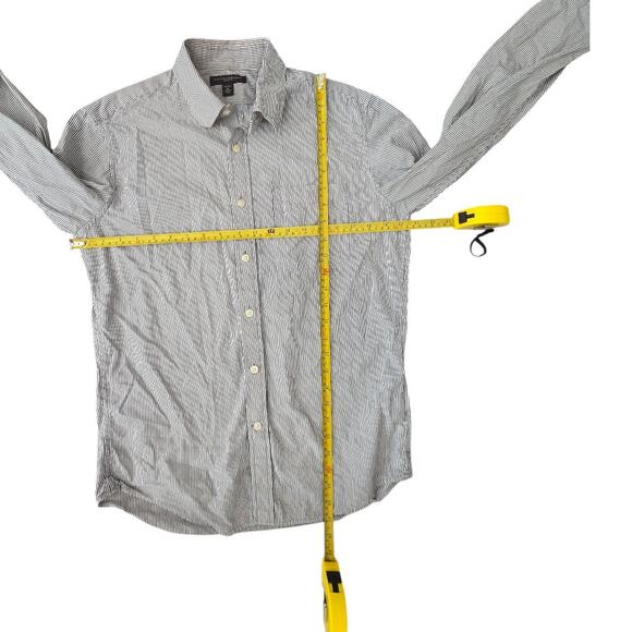Banana Republic Men's Shirt Blue Striped Slim Fit Dress Shirt 14-14.5" Small - Picture 4 of 5